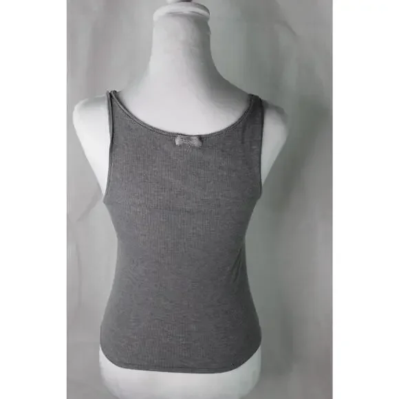 Skims Ribbed Tank Gray Soft Loungewear Top Women’s Casual Sleepwear XL Stretchy - Picture 2 of 7